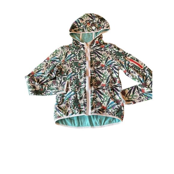 Le Coq Sportiff Floral Hooded Jacket Size Medium - Picture 1 of 6